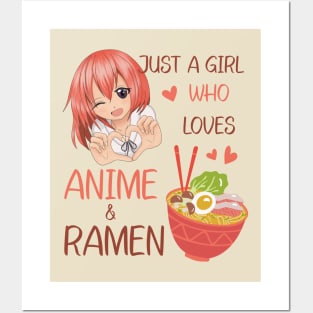 Just a girl who loves Anime; Japan Anime Girl; Teen Girl Anime Merch Posters and Art